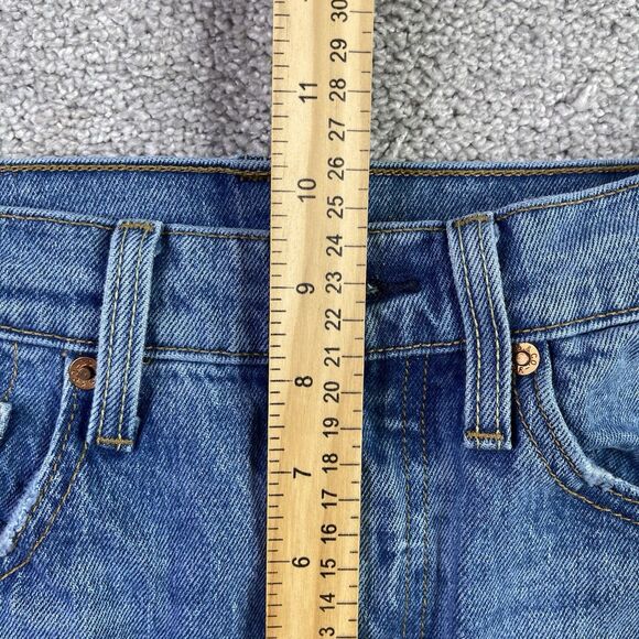 Levi’s 501 Jeans Women’s 24X26 Blue Skinny Mid-Rise Medium Wash Button Fly - Picture 11 of 14
